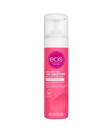eos Shea Better Shaving Cream for Women- Pomegranate Raspberry | Shave Cream, Skin Care and Lotion with Shea Butter and Aloe | 24 Hour Hydration | 7 fl oz, (600)