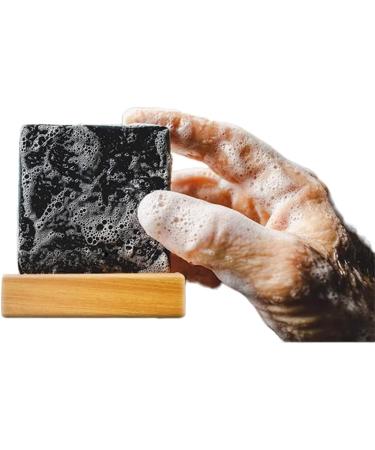 Man Soap Eco Friendly Natural Charcoal Mens Vegan Friendly 4in1 Long Lasting Soap Body Wash Handmade Cold Process Cleaning Soap Cleanser Shaving Foam for all Skin Types - Buy Online on GoSupps.com