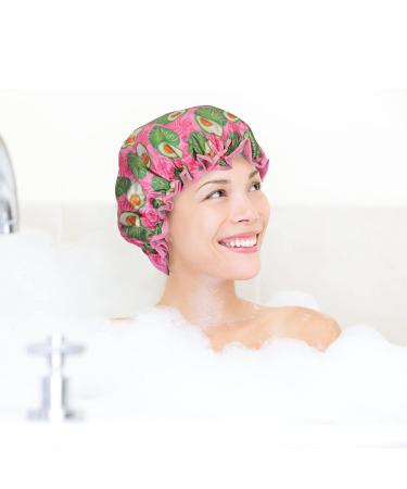 Unaone 3 Pack Reusable Waterproof Shower Cap for Women - Double Layer Washable Bath Cap for Long, Short, Curly Hair - Girls - Buy Online on GoSupps.com