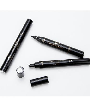 Double-Ended Stamp Eyeliner Waterproof and Smudge-Free Delta Wing Tail Stamp Eyeliner Makeup Big:Stamphead