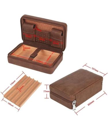 Cigar Boxs Humidors Humidor Cigar Box Cigar Humidor Case Cecigar Travel Leather Humidor Box with Humidifier Removable Cetray - Buy Online on GoSupps.com