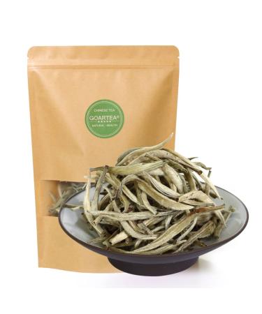GOARTEA 250g(8.8oz) Supreme Grade Silver Needle White Tea Th Blanc Baihao Yinzhen Th Blanc Chinese Silver Tips Loose Leaf White Tea