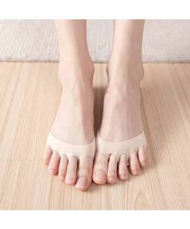 Forefoot Protective Cushion Pads Set for Women - 6 Pairs Honeycomb Fabric Metatarsal Foot Pads - 5 Colors - Buy Online on GoSupps.com