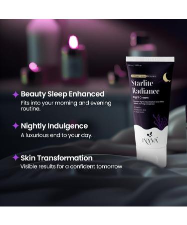 Starlite Radiance Night Cream - Intensive Hydration with Hyaluronic Acid & Vitamin E | Anti-Aging Moisturizer for All Skin Types - 3.38 Oz - Buy Online on GoSupps.com