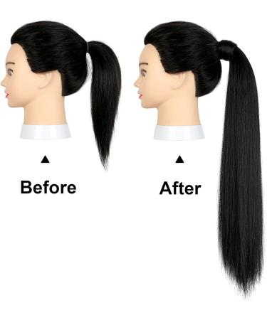 Traziewell Pony Tail Hair Piece Straight Hair Extension Long Straight Ponytail Extensions Wrap Around Pony Tail High Temperature Synthetic Hairpieces for Women Ladies 0606 FH000606 L - Buy Online on GoSupps.com