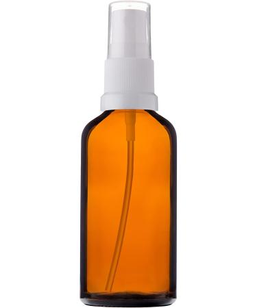 Handsunity 50ml Amber Glass Spray Bottle Set - 6 Pack with White Atomizer & 17 Accessories for Pharmacy Use - Buy Online on GoSupps.com
