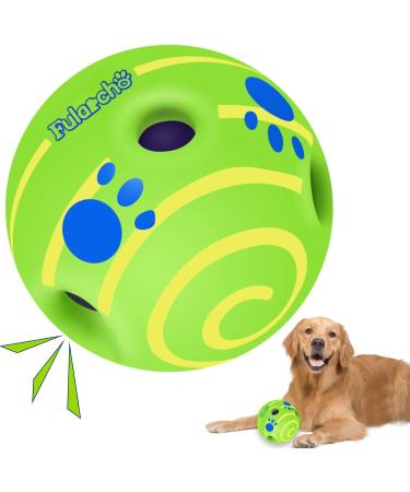 Divinggoe 5.5 "Dog ball dog toy big ball dog ball indestructible big dogs squeaky interactive dog ball with dental care function robust dog ball squeaky dog balls for big dogs green1 5.51 inch