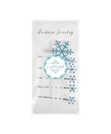 Lurrose 6pcs Snowflake Crystal Hairpins - Bridal Rhinestone Bobby Pins for Wedding, Prom & Parties - Buy Online on GoSupps.com