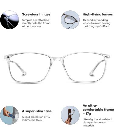 Nooz Reading Glasses - Rectangular Magnifying Glasses for Men & Women | Bao Collection Essential - International Shipping Available - Buy Online on GoSupps.com