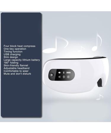 USB Electric Eye Massage Device Warmth & Bluetooth Music for Relaxation Dry Eyes Relief Dark Circles & Better Sleep - Buy Online on GoSupps.com