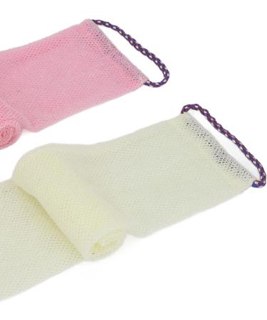African Net Sponge African Bath Sponge Long Net Bath Sponge Nylon Body Exfoliating Net Back Scrubber with Bathing Gloves for Shower Skin Smoother (Roseate Beige) - Buy Online on GoSupps.com