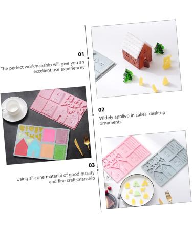 Cabilock Gingerbread House Mould 6 Pcs Cake Baking Tools Silicone Molds Candy Making Form Silicone Baking Mold Dessert Household - Buy Online on GoSupps.com