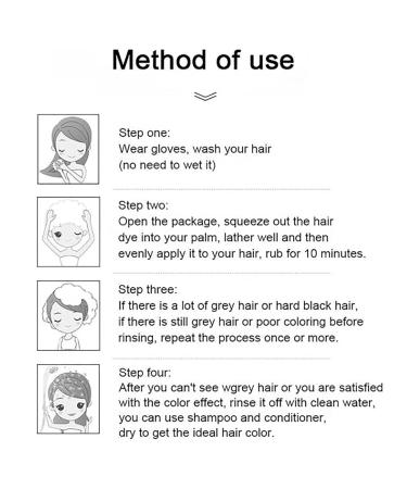 Zhihuashi Plant-Based Hair Coloring Cream | Caviar Hair Color for Gray Coverage | Qiweitang Bubble Hair Dye Shampoo | Natural Black Dye for Soft Vibrant Hair - Buy Online on GoSupps.com