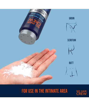 No Hair Crew Intimate Dry & Fresh Body Powder for Men 3.5 oz - Sweat Defense & Odor Control - Buy Online on GoSupps.com