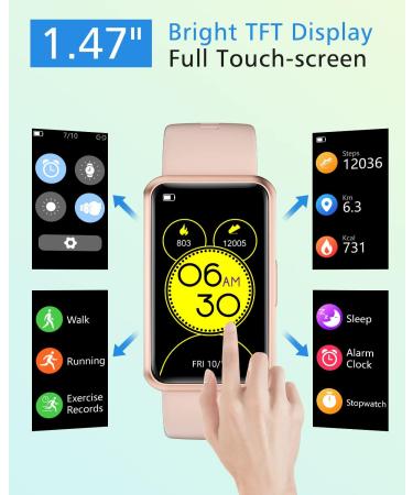 Cloudpoem Fitness Tracker - No Bluetooth or App Needed - Waterproof Pedometer Watch for Men, Women, Parents & Kids (Pink) - Buy Online on GoSupps.com