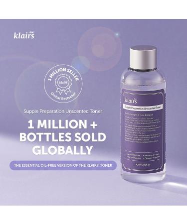 Dear Klairs Supple Preparation Unscented Toner - 180ml | Hydrating Skin Care Essential - Buy Online on GoSupps.com