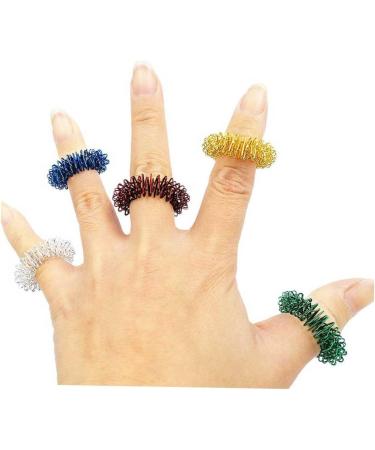Kombiuda 6-Pack Finger Massage Rings | Acupressure Therapy Toy | Children's Finger Massager & Roller | Portable 2.8cm Finger Stimulator - Buy Online on GoSupps.com