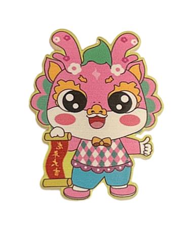 xbiez Dragon Hair Clip Barrettes Cartoon Dragon Cosplay Accessories Headdress with New Year Party Wear Accessories Little pink dragon b