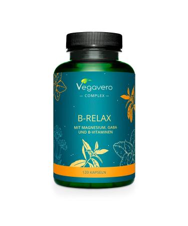 Relaxation Complex | Valerian and Lemon Balm Extracts | With GABA B Vitamins Magnesium and Zinc | No Additives | Anti Stress + Relaxation | 120 Capsules | Vegan | Vegavero