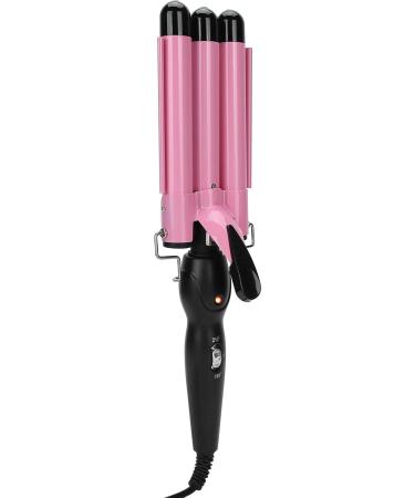3 Barrel Curling Iron Wand Adjustable Hair Crimpers Hair Styling Tool Hair Curler Waver Crimper for Home and Salon 110V 240V (Pink 22mm) US Plug Pink 22mm - Buy Online on GoSupps.com