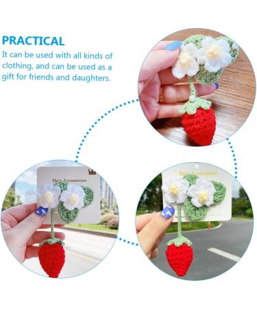 Beavorty Strawberry Car Mirror Pendant girls hair rear view mirror accessories flower hairpins kawaii hair accessories barrettes for girls lovely hair clips child irregular cotton decorate - Buy Online on GoSupps.com