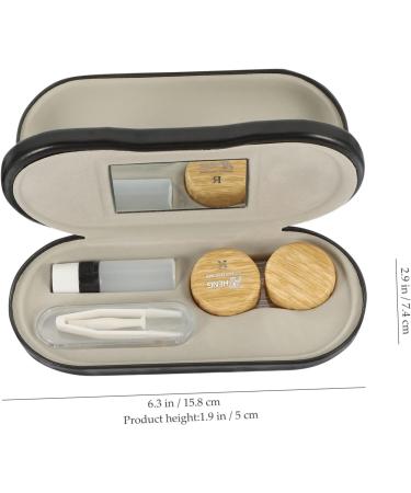 Buy Sewoart 1 Set Versatile Glasses Case | Travel Size PU Leather Showcase for Glasses & Colored Contacts | Includes Mirror | 15.8x7.4cm - Buy Online on GoSupps.com
