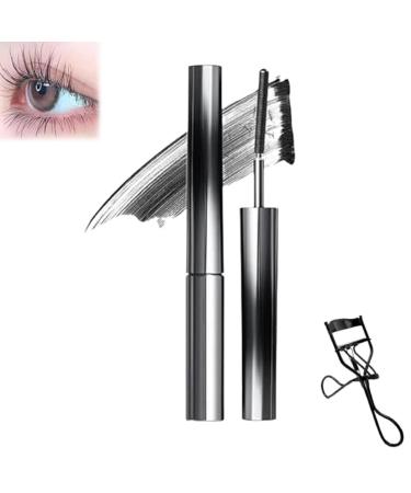 Amewix Mascara Amewix Lashes Mascara Waterproof Silk Fiber Mascara Amewix 3D Curling Eyelash Iron Mascara Long-Lasting Curl & Volume (Black)