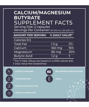 BodyBio CalciumMagnesium Butyrate - 100 Non-GMO Capsules for Optimal Health - Buy Online on GoSupps.com