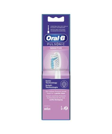 Oral-B Pulsonic sensitive plug brushes for sound toothbrushes 2 pieces toothbrush attachment for oral-B sound toothbrush 2 pieces (1 Pack)
