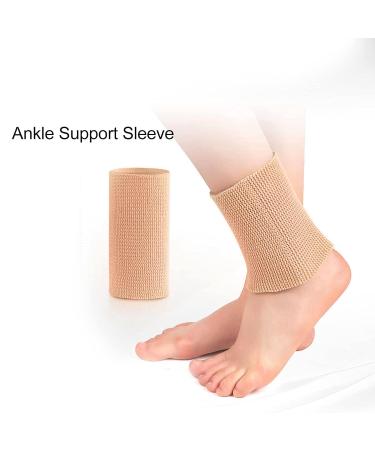Dioch Ankle Support Sleeves for Figure Skating | Elastic Sport Foot Protection for Men & Women | Skin Color Ankle Guard - Buy Online on GoSupps.com