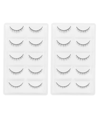 minkissy 20 Pairs Fake Eyelashes Accessories for Girls False Eyelashes Magnetic Make up Accessories Natural False Eyelashes Lash Accessories Girl Eyelash High-grade Fiber Su Cosmetic 5d