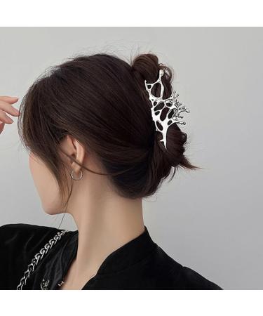 Irregular Hair Claw Clips Cute Hairpin Alloy Material Hair Clip Hair Accessories Fashion Hair Barrette for Women Girls Silver - Buy Online on GoSupps.com