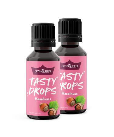 GymQueen Tasty Drops Hazelnut 2x30ml Flavour Drops without calories Hazelnut 30 ml (pack of 2)
