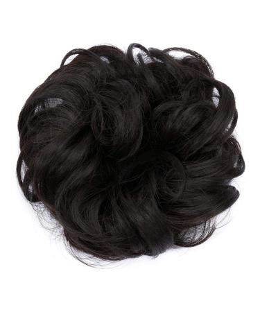 Tess Dark Brown Hair Part Dutt Tie - Wavy Small Knot Updo Hairstyles | Affordable Hair Extensions for Women - 30g - Buy Online on GoSupps.com