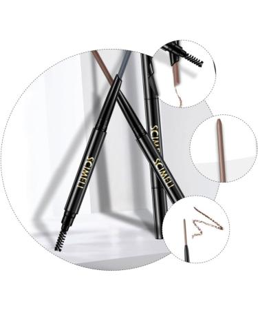 PLAFOPE 2 1 Eyebrow Makeup Tools Automatic Rotating Pencil Make up Kit Pencil Brush Microblading Pencil 1 count (Pack of 1) Grey - Buy Online on GoSupps.com