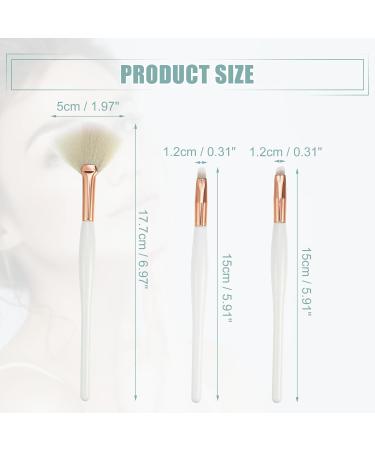 VOCOSTE 3pcs Makeup Brush Set - Face Concealer Eyeshadow Smudger & Highlighter Brushes | Premium Quality with Wooden Handles - Perfect for Flawless Makeup Application - Buy Online on GoSupps.com