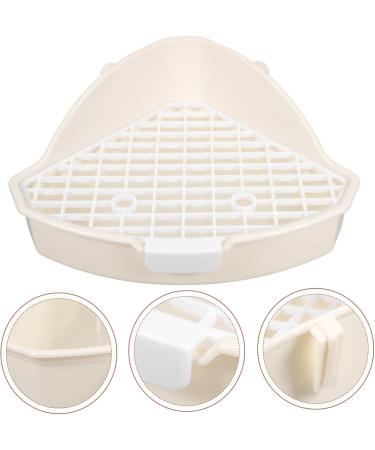 GANAZONO Rabbit Triangle Toilet Pet Litter Basin Pet Cage Guinea Pig Enclosure Pet Potty Abs White 25.00X19.00X10.00CM White - Buy Online on GoSupps.com