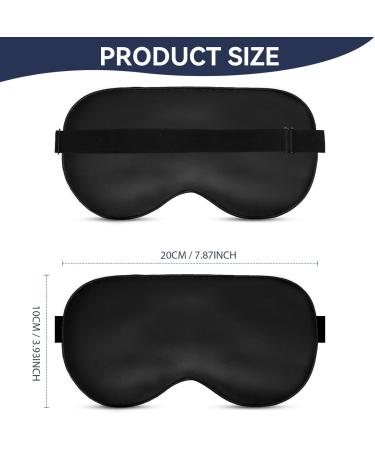 Silk Sleep Mask - Super Soft Blackout Eye Mask for Men & Women | Adjustable Strap | Natural Mulberry Silk (Black - Buy Online on GoSupps.com