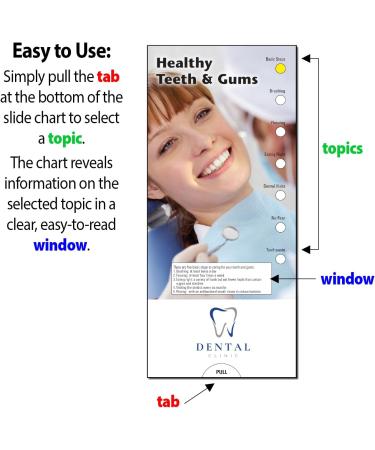 ZOCO Healthy Teeth & Gums Slide Chart - Custom Pack of 250 - Ideal Dental Handout & Oral Health Guide for Dentists | Brochures & Pamphlets - Buy Online on GoSupps.com