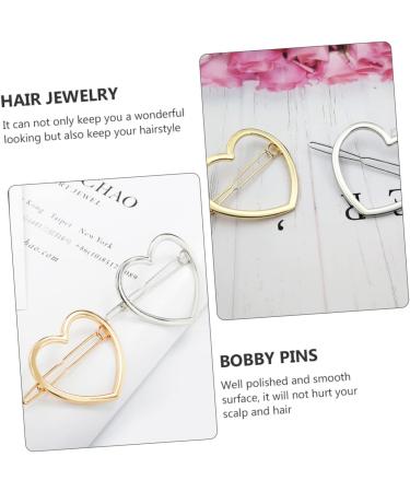 Hair Clip Rhinestone Hair Clip Girls Hair Bows Metallic Hair Clips 4 Pieces Heart Clips Hair Clip Hair Accessories Love Shaped Hair Pins Heart Hair Pins - Buy Online on GoSupps.com