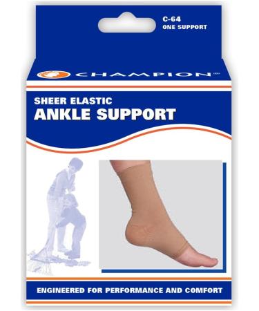 Buy CHAMPION Lightweight Brace Knit Elastic Ankle Support - Beige Small | Fast International Shipping - Buy Online on GoSupps.com