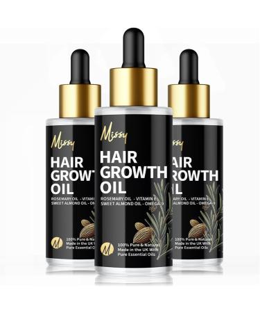 Hair Growth Oil with Rosemary Essential Oil - Rosemary Oil for Hair Growth - Treats Dry Damaged Hair - For Men & Women Promotes Thicker Fuller Hair - 100ml - Made in the UK - Ready to use. - Buy Online on GoSupps.com