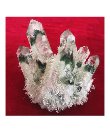 Natural Crystal Rough Crystal 380-420g Newly Discovered Green Quartz Crystal Cluster Quartz Crystals and Stones Gift for Home Decor