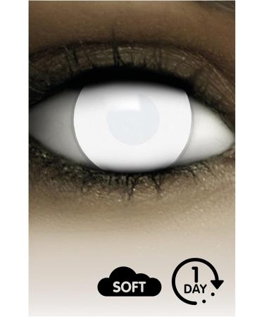 FUNZERA Dead Zombie Halloween Contact Lenses - White Non-Prescription Pack of 2 for Cosplay & Carnival - Buy Online on GoSupps.com