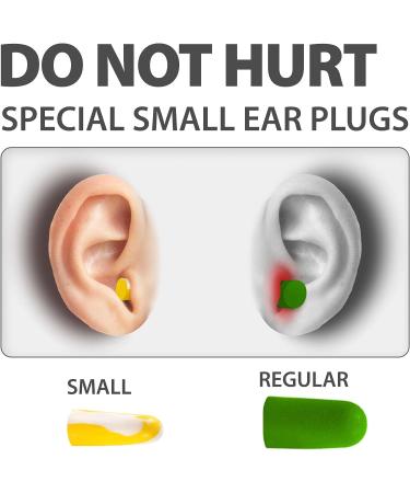 PQ Small Ear Plugs for Sleep - 10 Foam Earplugs for Small Ear Canals, 32 dB Noise Cancelling, Premium Soft Earplugs for Men and Women - Block Snoring and Sound for a Peaceful Sleep - Buy Online on GoSupps.com