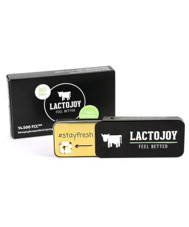 LactoJoy Lactase Pills I Powerful Lactase Enzymes for Lactose Intolerance I Ultra Pure Lactase for Improved Digestion I No Silicon Dioxide, No Artificial Flavors, No Sucralose I 100% Vegan I 80 Pieces
