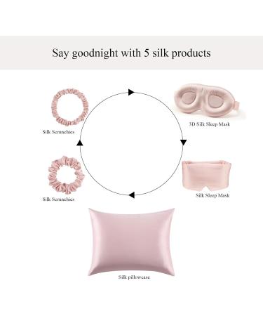 Buy Pure Silk Eyemasks for Women & Men - 3D Contoured Blackout Eye Cover | Jadebeads 100% Mulberry Silk Sleep Mask - Premium Hair & Skin Care - Pink - Buy Online on GoSupps.com