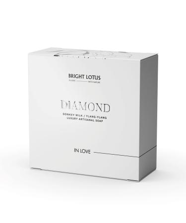 Bright Lotus Diamond - Donkey Milk and Ylang-Ylang Essential Oil Handmade Soap - Moisturizing and Anti-Aging - 100 gr Donkey Milk & Ylang-Ylang