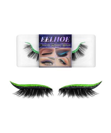 Eyeliner sticker LSggtim A few reusable eyeliner and eyelash stickers eyelashes eyes make -up tool for fotoparty role -playing reusable eyelash stickers for girls multicolored