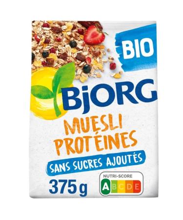 BJORG - Muesli Proteines Soja 375G - Lot De 3